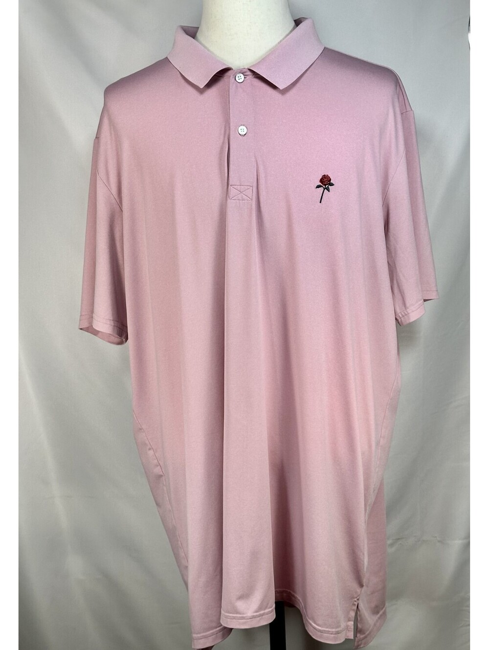 Bonobos Golf 1/4 Button Standard Fit Polo Shirt Pink Men 2XL